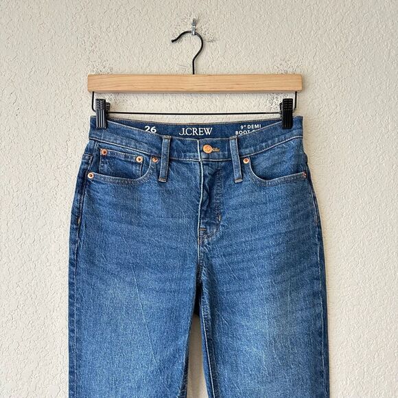 NWT J. CREW 9" Demi-Boot Crop Jean in Palmyra Wash - Picture 2 of 15